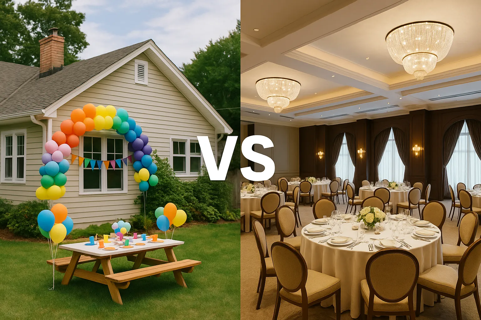 ¿Fiesta en casa o salón de eventos? Pros y contras de cada opción